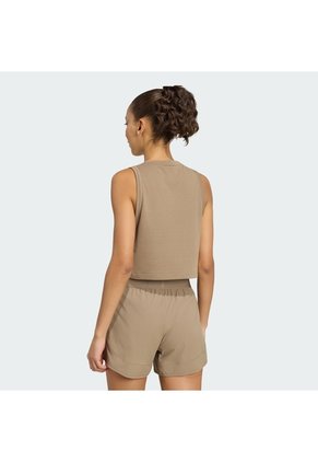 Camiseta Entrenamiento Beige Adidas Sin Mangas Essentials Boxy Mujer