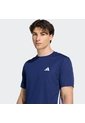 Camiseta Entrenamiento Azul Adidas Workout Essentials Base 3-Stripes Hombre de adidas Performance