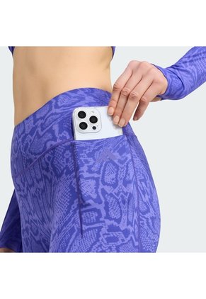 Licra Entrenamiento Morada Adidas 7/8 Optime Primelift Snake Mujer