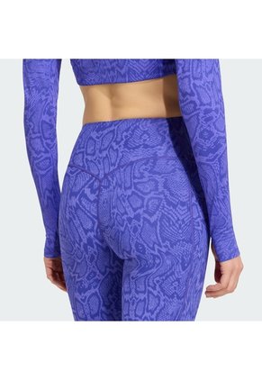 Licra Entrenamiento Morada Adidas 7/8 Optime Primelift Snake Mujer