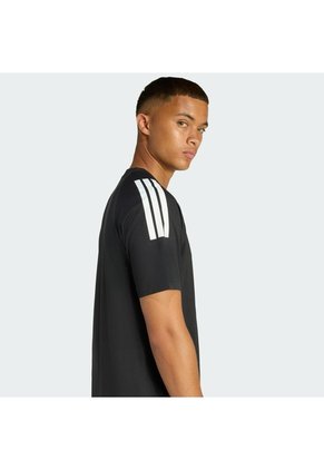 Camiseta Negra Adidas 3 Rayas Climacool Hombre