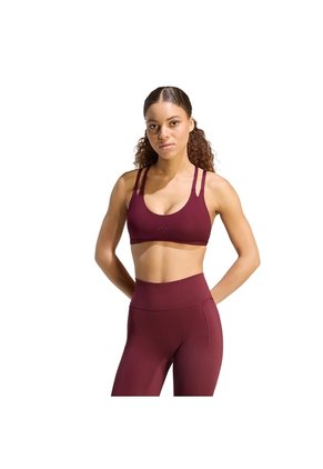 Top Deportivo Turquesa Adidas Optime Workout Strappy Sujeción Ligera Rojo
