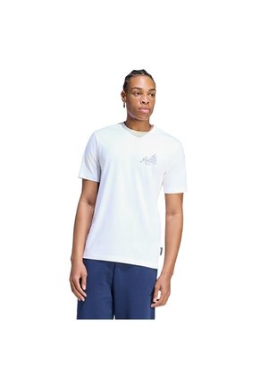 Camiseta Negro Adidas Graphic Novelty Pong Blanco