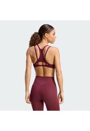Top Deportivo Turquesa Adidas Optime Workout Strappy Sujeción Ligera Rojo