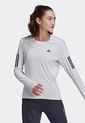 Camiseta Manga Larga Blanco-Negro adidas Performance Own The Run de adidas Performance