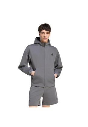 Buzos Y Súeteres Blanco Adidas Chaqueta Deportiva Z.N.E. Cierre Frontal Gris