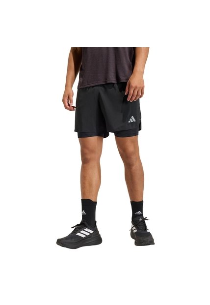 Shorts Running Negro Adidas Adi365 Essentials 2 En 1 Hombre
