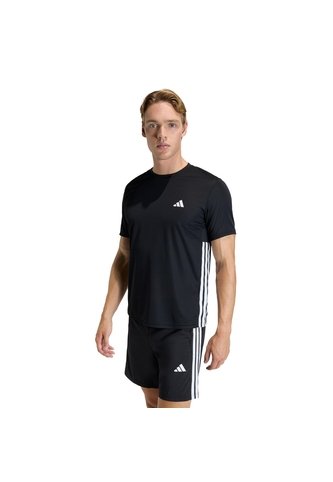 Camiseta Entrenamiento Negra Adidas Workout Essentials Base 3 Rayas Hombre adidas Performance