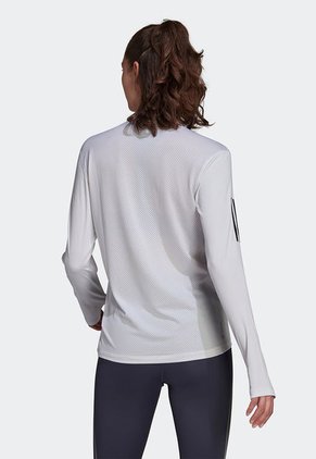 Camiseta Manga Larga Blanco-Negro adidas Performance Own The Run