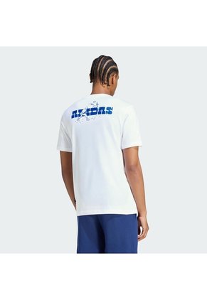 Camiseta Negro Adidas Graphic Novelty Pong Blanco