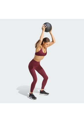 Top Deportivo Turquesa Adidas Optime Workout Strappy Sujeción Ligera Rojo