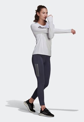 Camiseta Manga Larga Blanco-Negro adidas Performance Own The Run