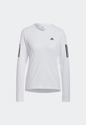 Camiseta Manga Larga Blanco-Negro adidas Performance Own The Run