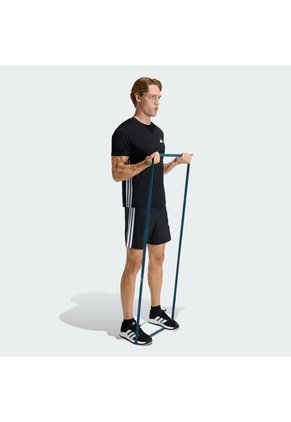 Camiseta Entrenamiento Negra Adidas Workout Essentials Base 3 Rayas Hombre
