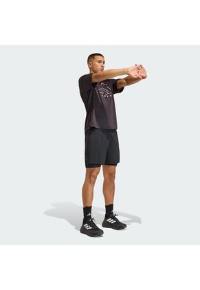 Shorts Running Negro Adidas Adi365 Essentials 2 En 1 Hombre