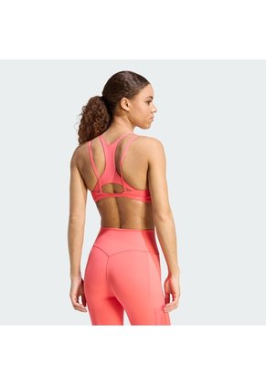 Top Deportivo Turquesa Adidas Optime Workout Strappy Sujeción Ligera Rosa