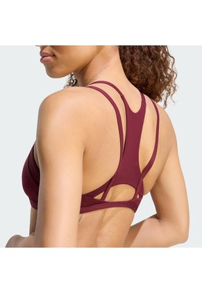 Top Deportivo Turquesa Adidas Optime Workout Strappy Sujeción Ligera Rojo