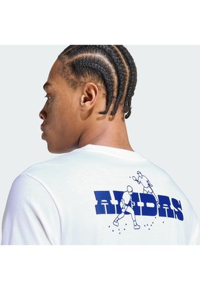 Camiseta Negro Adidas Graphic Novelty Pong Blanco