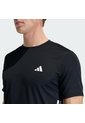 Camiseta Entrenamiento Negra Adidas Workout Essentials Base 3 Rayas Hombre de adidas Performance