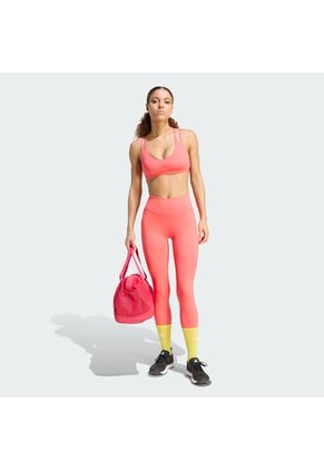Top Deportivo Turquesa Adidas Optime Workout Strappy Sujeción Ligera Rosa