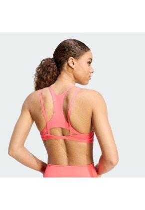 Top Deportivo Turquesa Adidas Optime Workout Strappy Sujeción Ligera Rosa