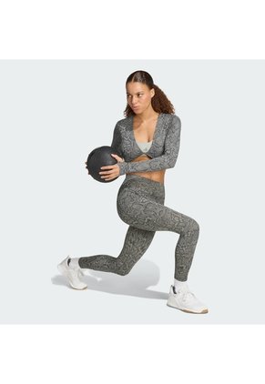 Licra Entrenamiento Verde Adidas 7/8 Optime Primelift Snake Mujer