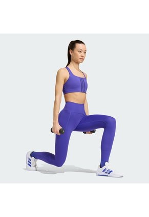 Leggings Entrenamiento Morado Adidas Largos Optime Workout Contour Mujer