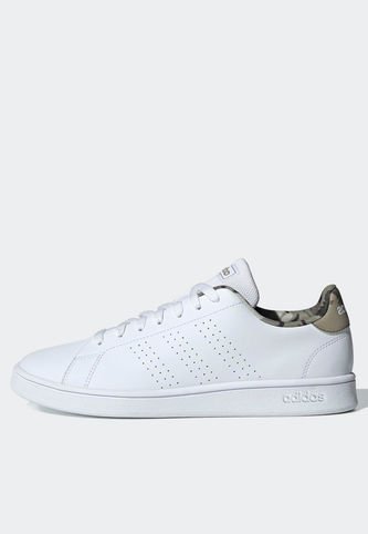 Tenis Lifestyle Blanco-Verde Oliva-Beige adidas Performance Advantage Base adidas Performance
