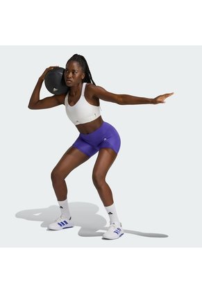 Licra Entrenamiento Morada Adidas Optime Essentials Workout Short Mujer
