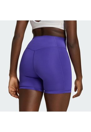 Licra Entrenamiento Morada Adidas Optime Essentials Workout Short Mujer