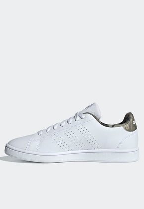 Tenis Lifestyle Blanco-Verde Oliva-Beige adidas Performance Advantage Base
