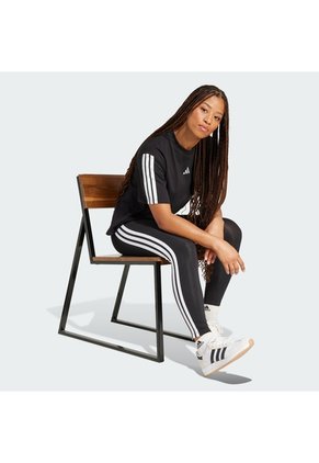 Licra Negra Adidas Essentials 3 Tiras Pretina Media Mujer