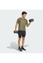 Camiseta Entrenamiento Verde Adidas Workout Essentials Base 3 Rayas Hombre de adidas Performance