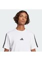 Camiseta Blanca Adidas Essentials 3 Rayas Tejido Jersey Hombre de adidas Performance