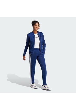 Conjunto Azul Adidas Essentials 3 Rayas Mujer