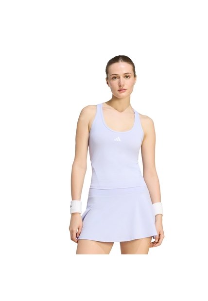 Camiseta Tenis Morada Adidas Sin Mangas Club Climacool Midi Mujer