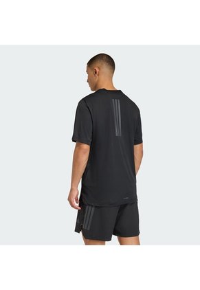 Camiseta Entrenamiento Negra Adidas D4T Primelift 3 Stripes Hombre