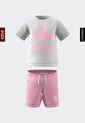 Conjunto Blanco-Rosa adidas Kids Trifolio de adidas Performance