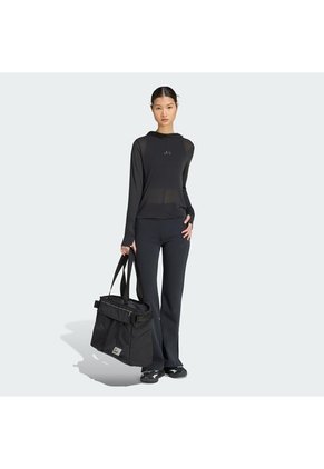Camiseta Negra Adidas Soft Lux Transparente Mujer