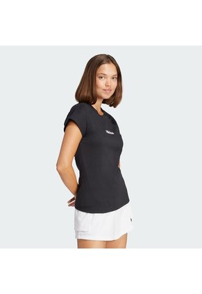 Camiseta Negra Adidas Essentials Linear Mujer
