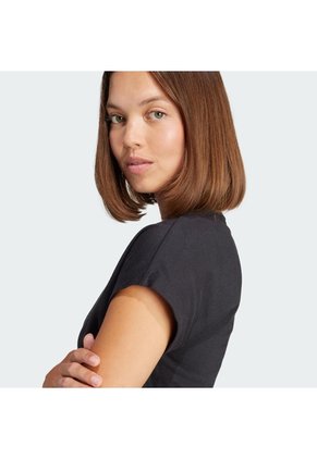 Camiseta Negra Adidas Essentials Linear Mujer