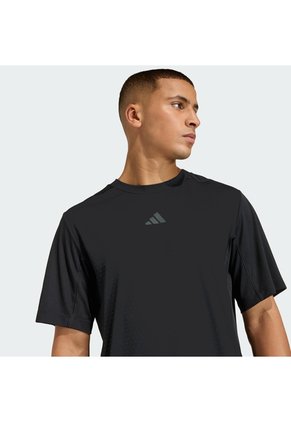 Camiseta Entrenamiento Negra Adidas D4T Primelift 3 Stripes Hombre