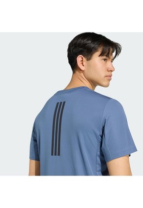 Camiseta Entrenamiento Azul Adidas D4T Primelift 3 Stripes Hombre