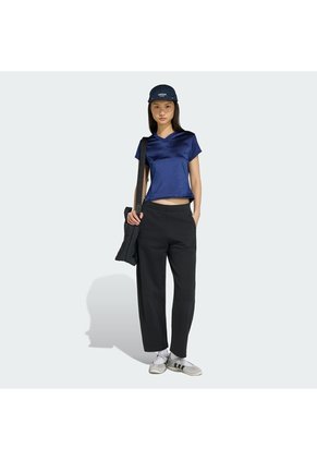 Camiseta Entrenamiento Azul Adidas Seasonal Essentials Satén Mujer