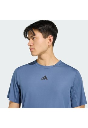 Camiseta Entrenamiento Azul Adidas D4T Primelift 3 Stripes Hombre