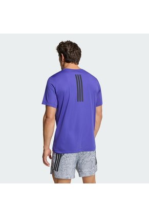 Camiseta Entrenamiento Morada Adidas D4T Primelift 3 Stripes Hombre