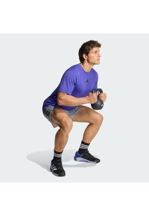 Camiseta Entrenamiento Morada Adidas D4T Primelift 3 Stripes Hombre