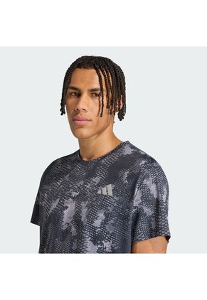 Camiseta Running Morada Adidas Adi365 Iconic Animal Print Hombre