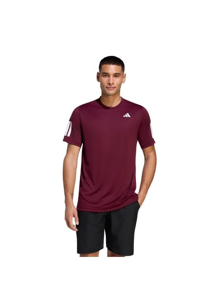 Camiseta Tenis Vinotinta Adidas 3 Rayas Club Climacool Hombre