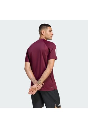 Camiseta Tenis Vinotinta Adidas 3 Rayas Club Climacool Hombre